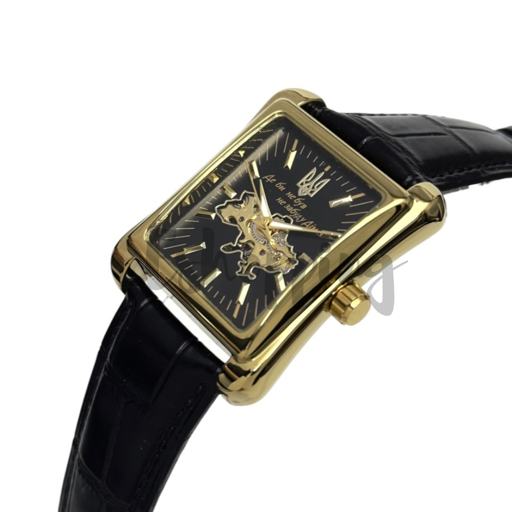 Наручний годинник механічний Awarder 053 Де би не був Gold/Black (24161585) - фото 6