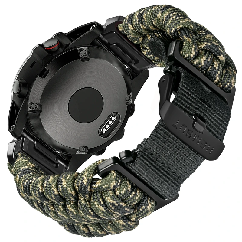 Ремінець для годинника Hemsut HGA145 Rugged Paracord Garmin 22 мм Army Green (4168) Ремінець для годинника Hemsut HGA145 Rugged Paracord Garmin 22 мм Army Green (4168)