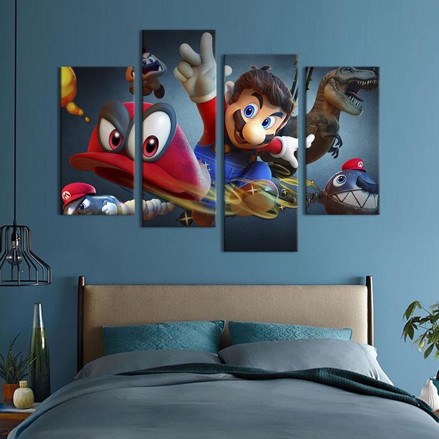 Картина на холсте Популярная игра Super Mario 89x56 см (1512-42)