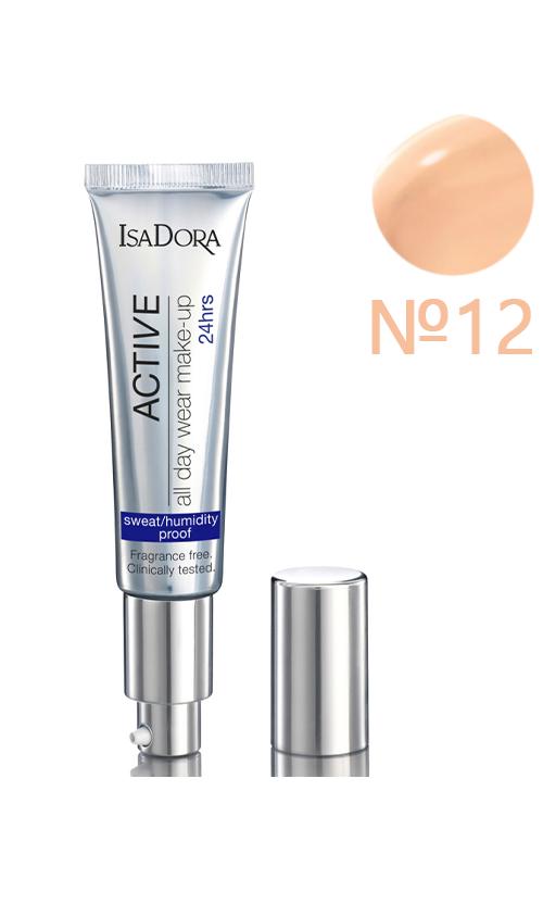 Тональний крем IsaDora Active All Day Wear Make-Up 24hrs Foundation 12 Light Honey (24258)