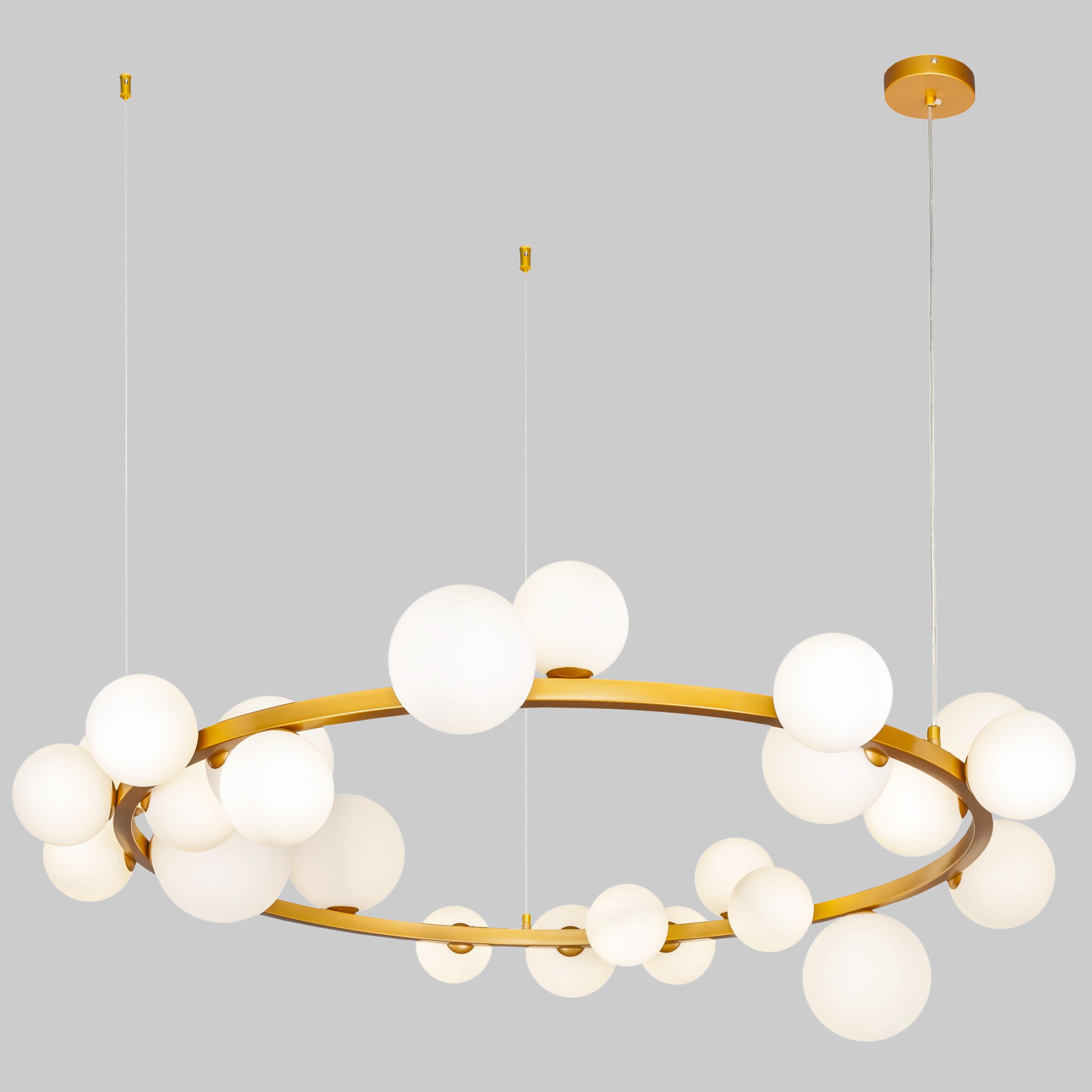 Люстра Bubbles на 24 лампы 115 см Бронзовый (918-LP267-24 DDG+WH)