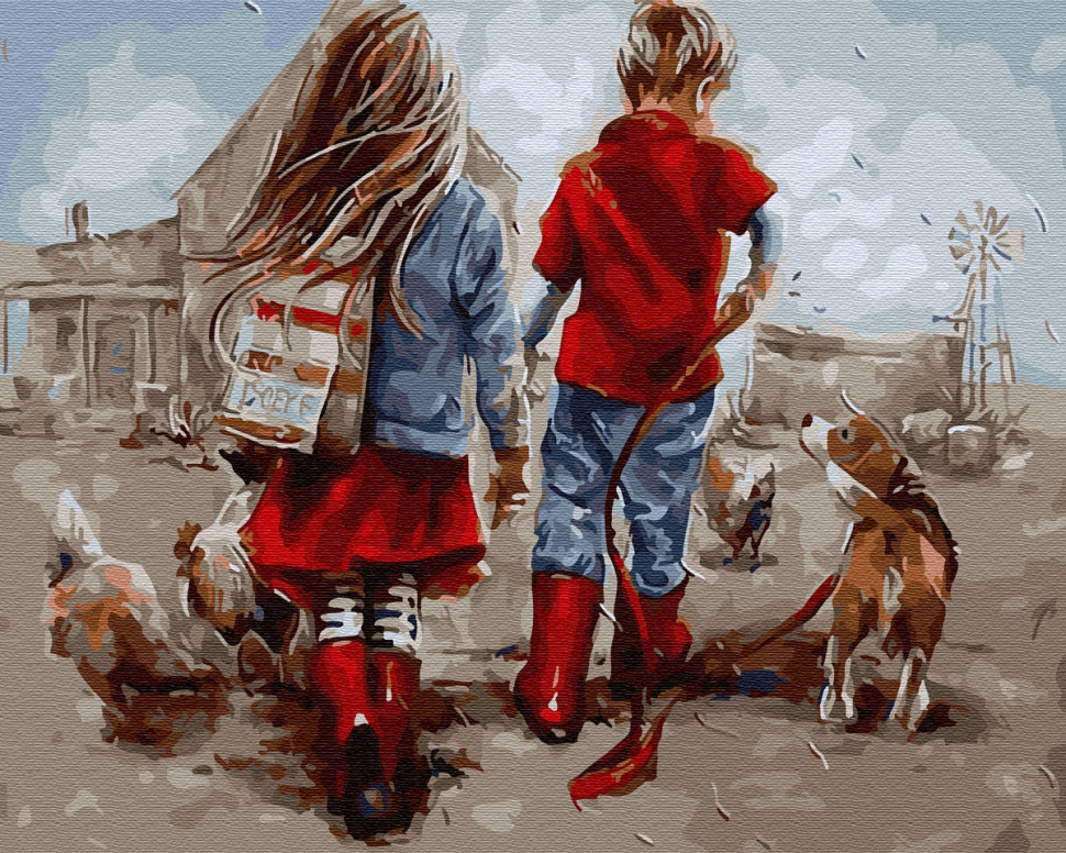 Картина по номерам Brushme Детство в деревне (GX30230)