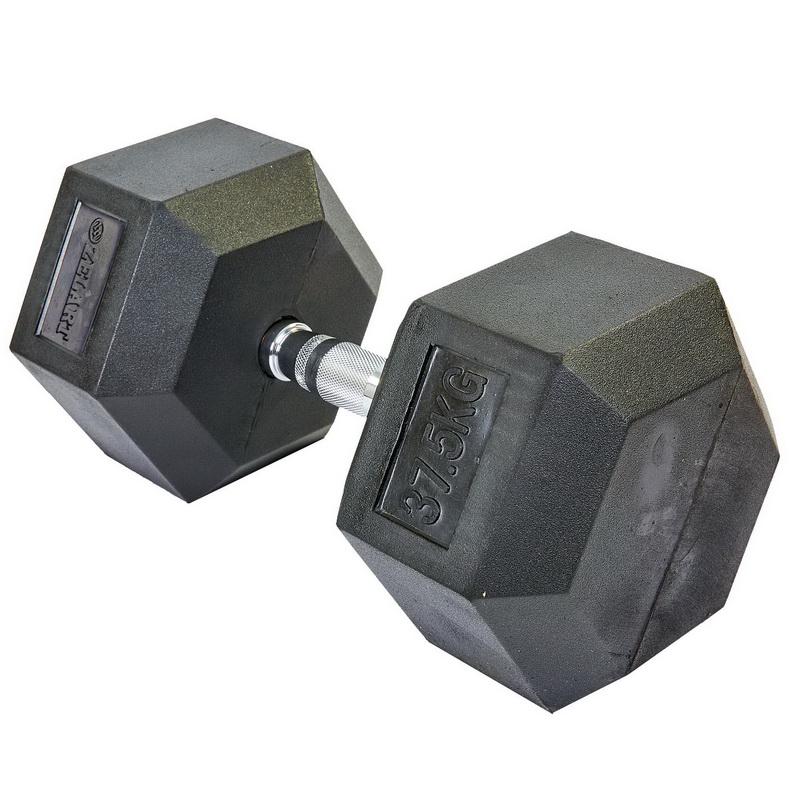 Гантель цельная Zelart TA-5159-37,5 шестигранная 1 шт. 37,5 кг (DR002846) - фото 2