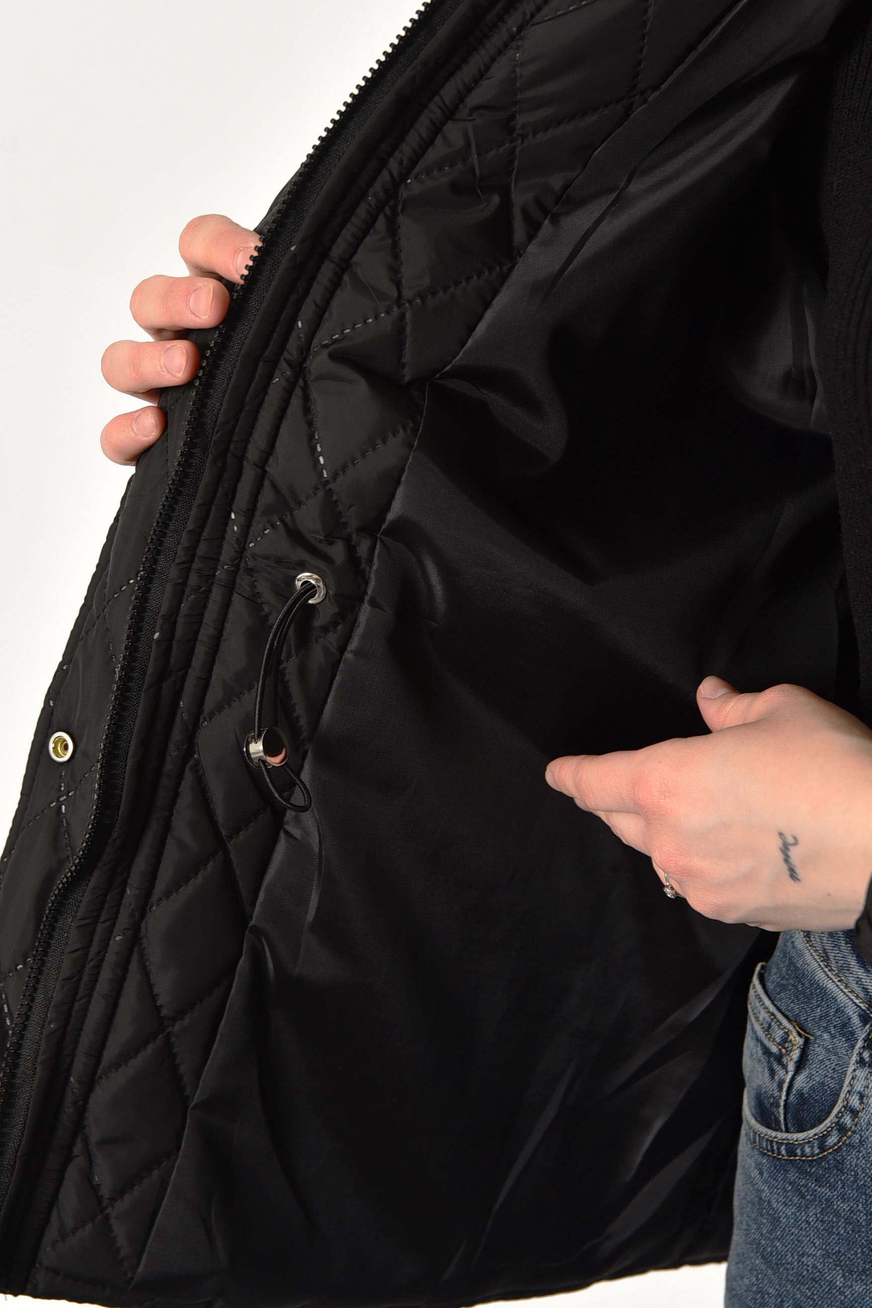 Куртка женская демисезонная L Черный (175904) - фото 4 Куртка женская демисезонная L Черный (175904) - фото 4