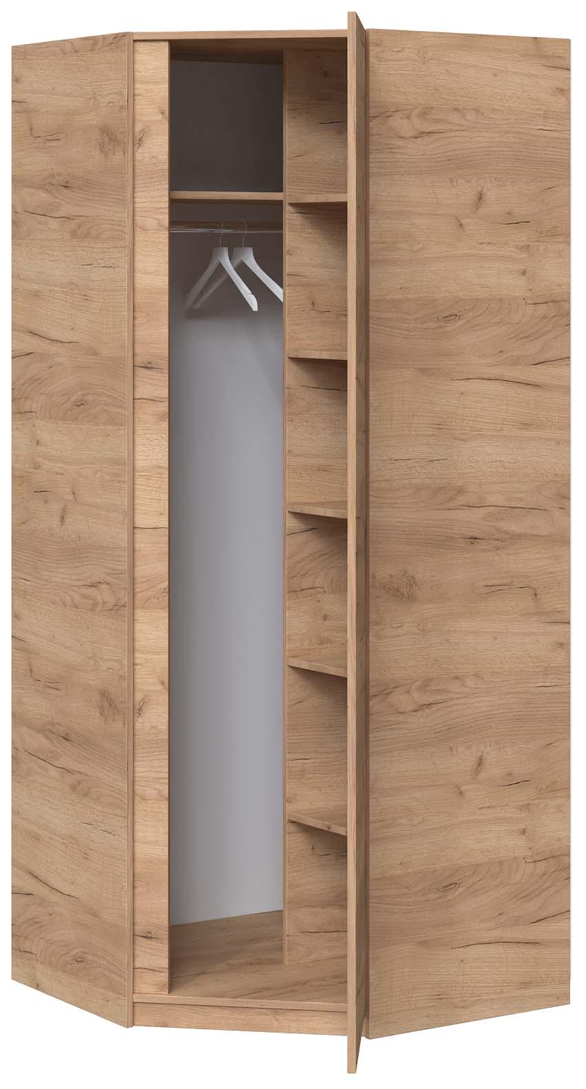 Шафа кутова з дзеркалом Майстер Форм Брайт 850х520х2000 мм Дуб крафт золотий (32175) - фото 2