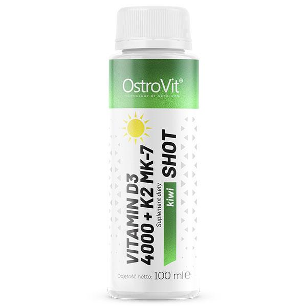 Мультивитамины для спорта OstroVit Vitamin D3 4000+K2 MK-7 Shot Kiwi 100 мл (000026681)