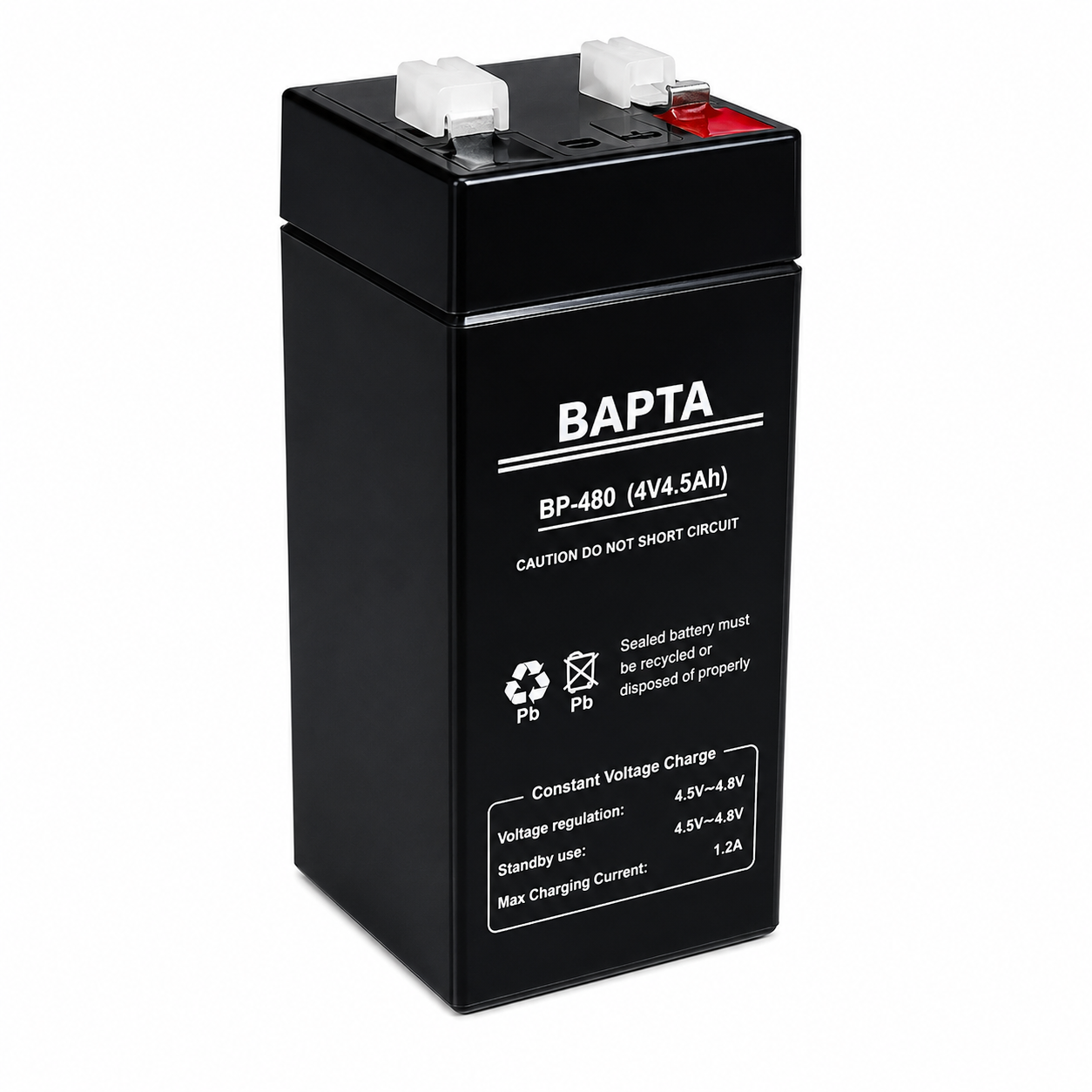 Аккумуляторная батарея BAPTA 4 В 4,5 А·ч герметичная свинцово-кислотная 70х45х95 мм (er 6019)