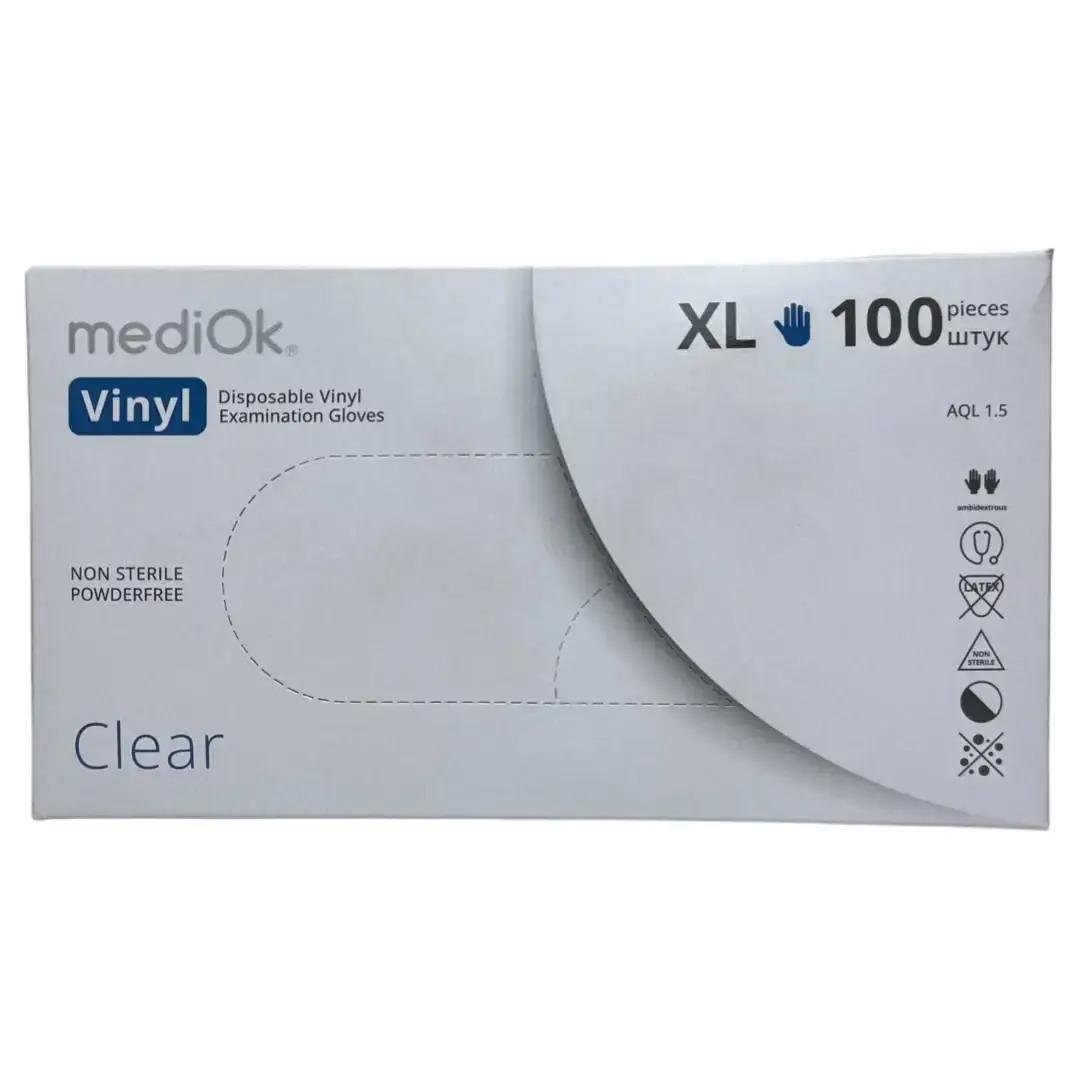 Перчатки виниловые MediOk Clear XL 100 шт. Прозрачный (28164003)
