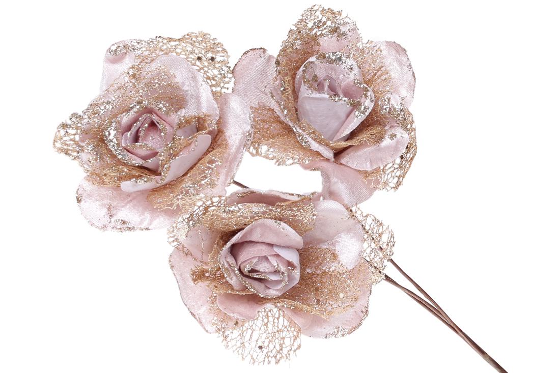 Декоративный цветок BonaDi Роза 3 шт. (FLX00702)