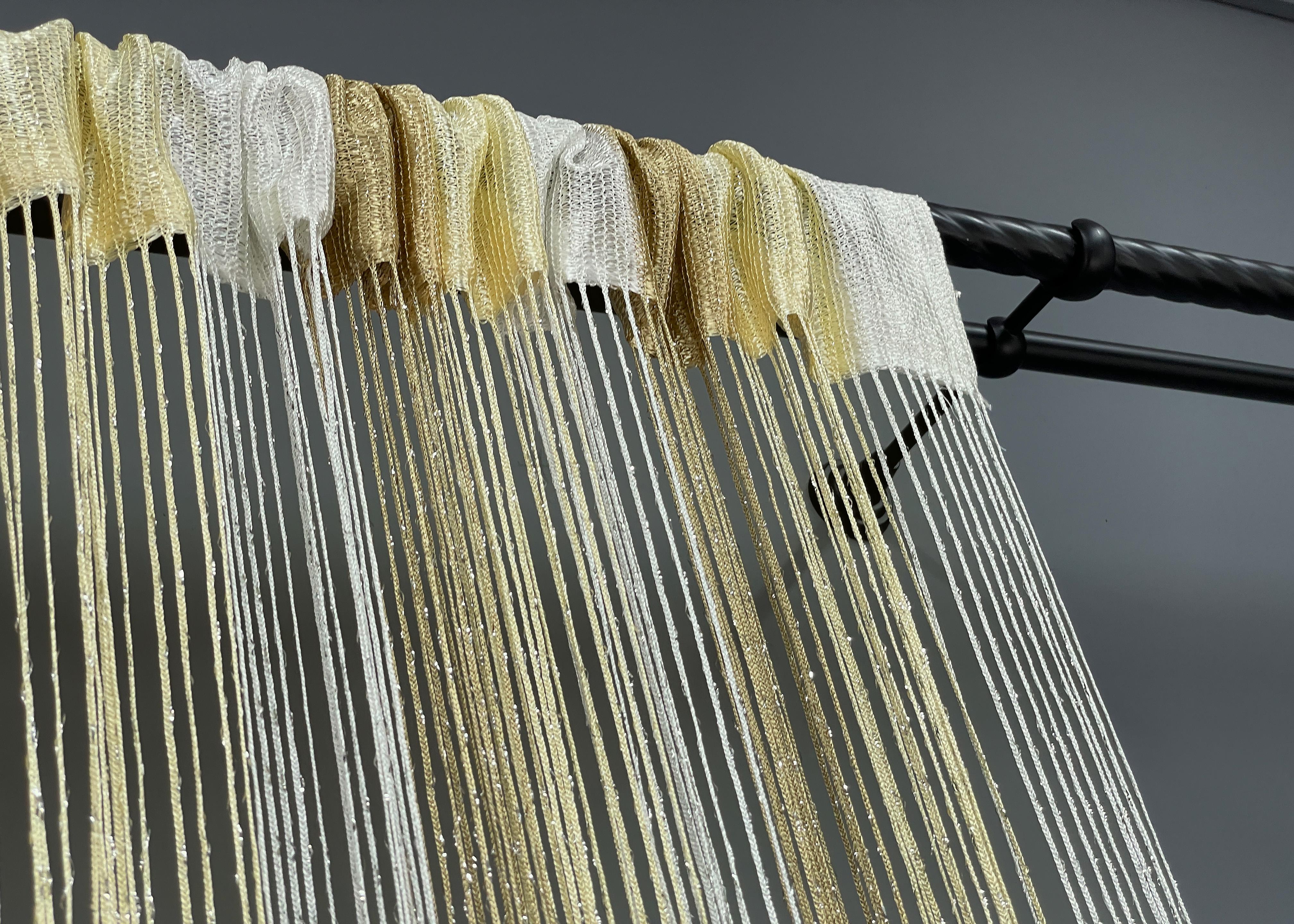 Шторы-нити с люрексом 300х300 см Бежевый с молочным (61-082) - фото 7 Шторы-нити с люрексом 300х300 см Бежевый с молочным (61-082) - фото 7