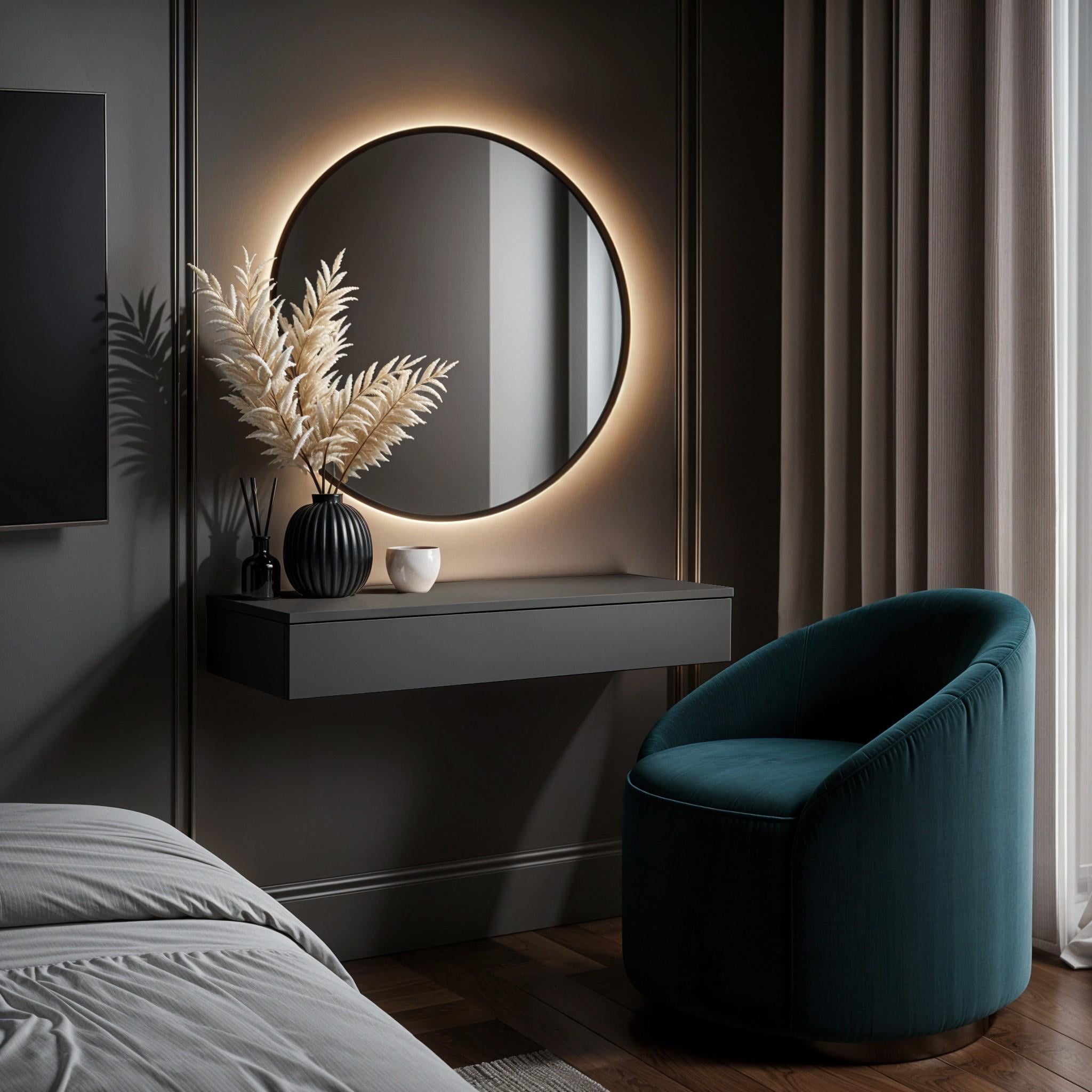 Стол туалетный подвесной Стела 1 700х310х130 мм Антрацит