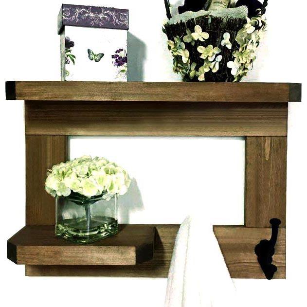 Полка для ванной из дерева Вадерн 1 Мускат (ВНП/103407)