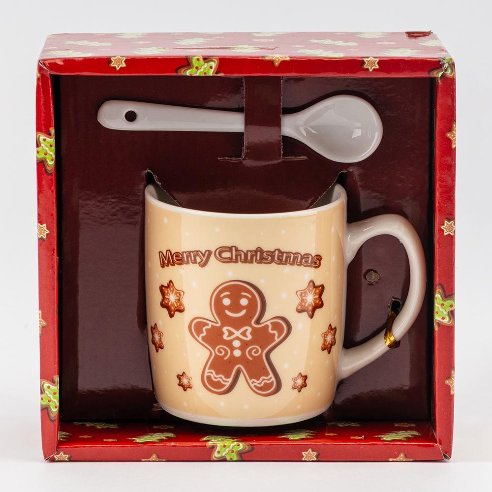 Чашка з ложечкою Різдвяний пряник 200 мл (9250-007) - фото 3 Чашка з ложечкою Різдвяний пряник 200 мл (9250-007) - фото 3