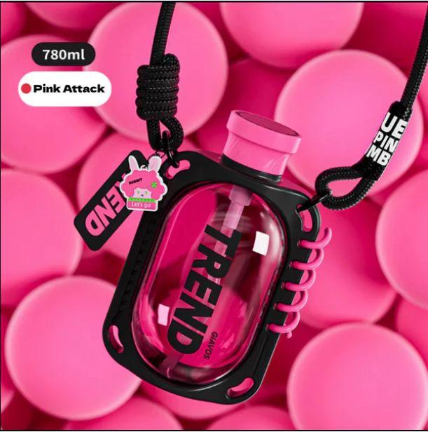 Пляшка для води герметична з антислизьким покриттям та ремінцем 780 мл Червоний (2692637838) - фото 4