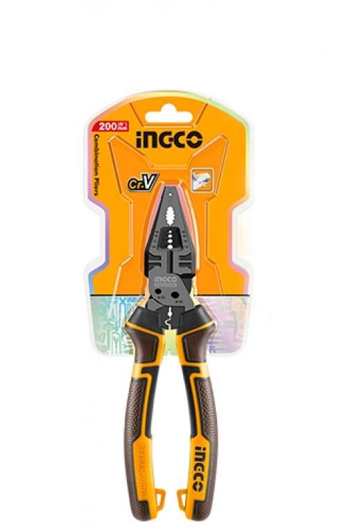 Плоскогубці багатофункціональні INGCO INDUSTRIAL Profi 8в1 комбіновані 200 мм (000195980)