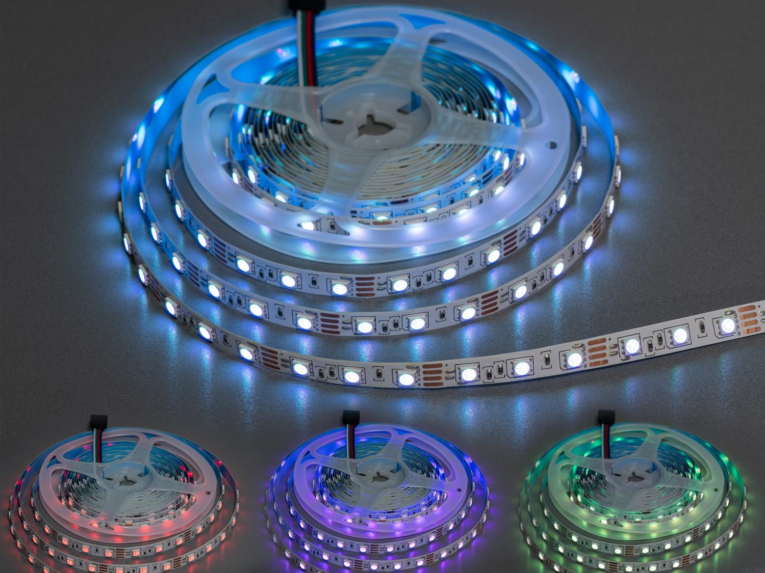 Світлодіодна стрічка 12 В 60 діодів на метр 10 мм RGB (P12-5050-60-RGB-20-10) - фото 2 Світлодіодна стрічка 12 В 60 діодів на метр 10 мм RGB (P12-5050-60-RGB-20-10) - фото 2