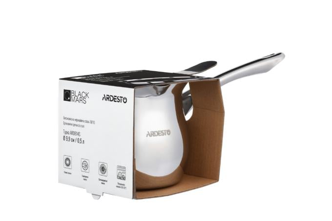 Турка Ardesto Black Mars AR0814S 9,9 см - фото 3 Турка Ardesto Black Mars AR0814S 9,9 см - фото 3