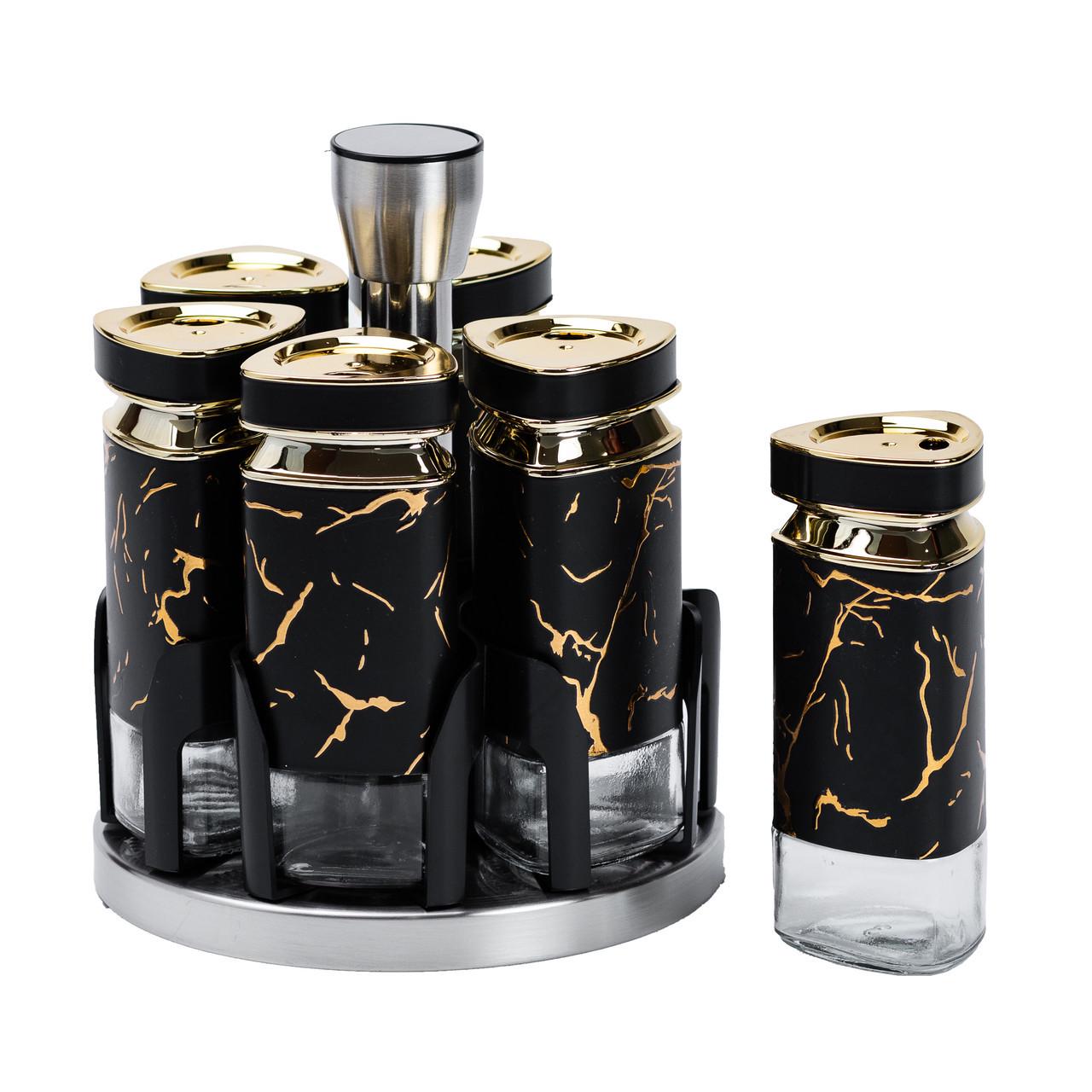 Набір баночок для спецій 6 шт. по 120 мл (HP1355) - фото 3 Набір баночок для спецій 6 шт. по 120 мл (HP1355) - фото 3