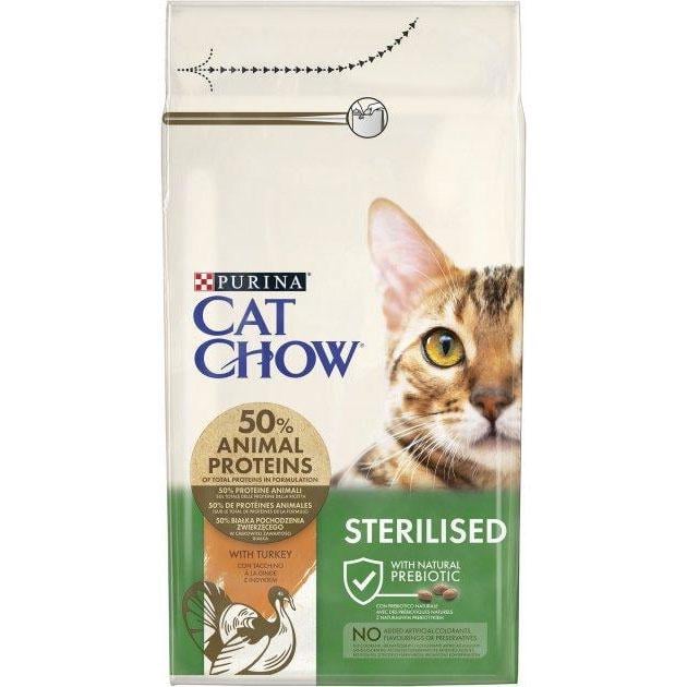 Корм сухий для кішок Purina Cat Chow Sterilised з індичкою 1,5 кг (7613287329516) - фото 1