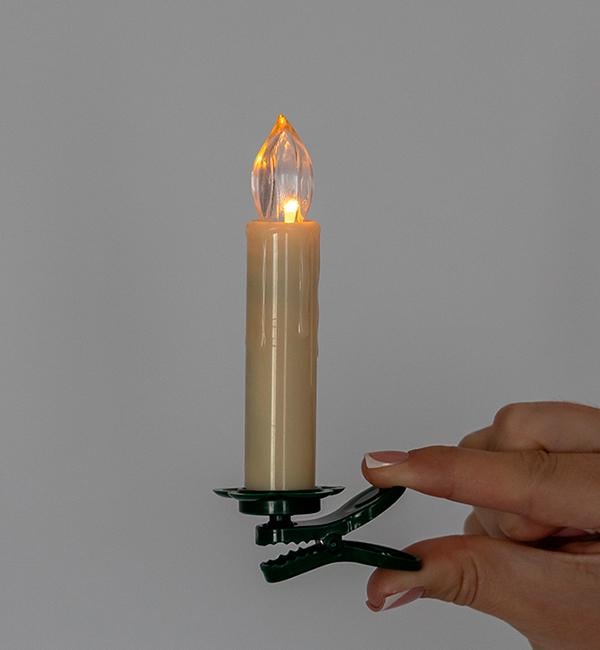 Свечи светодиодные с клипсами на елку 10 шт. (10593) - фото 5