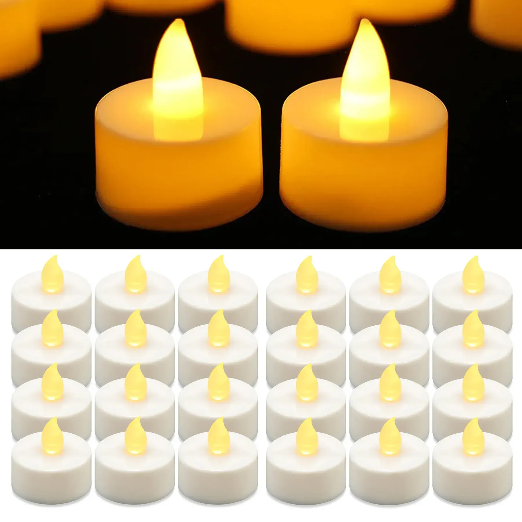 Набір свічок декоративних світлодіодних 24 шт. на батарейках (234571333) - фото 6 Набір свічок декоративних світлодіодних 24 шт. на батарейках (234571333) - фото 6