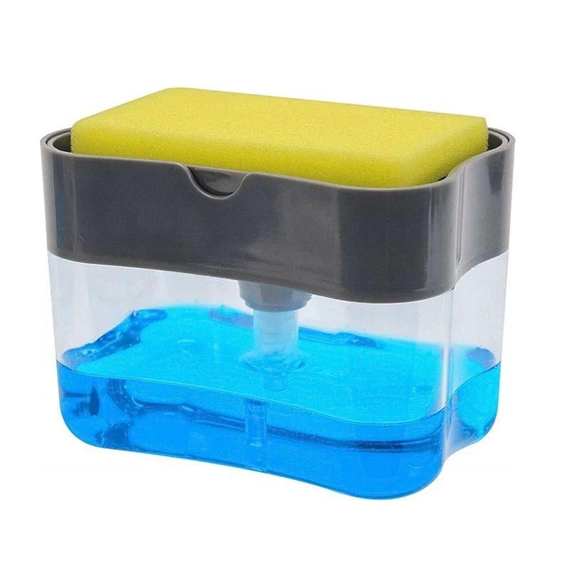 Губка з органайзером та дозатором рідкого мила Soap Pump Sponge Caddy (203939)