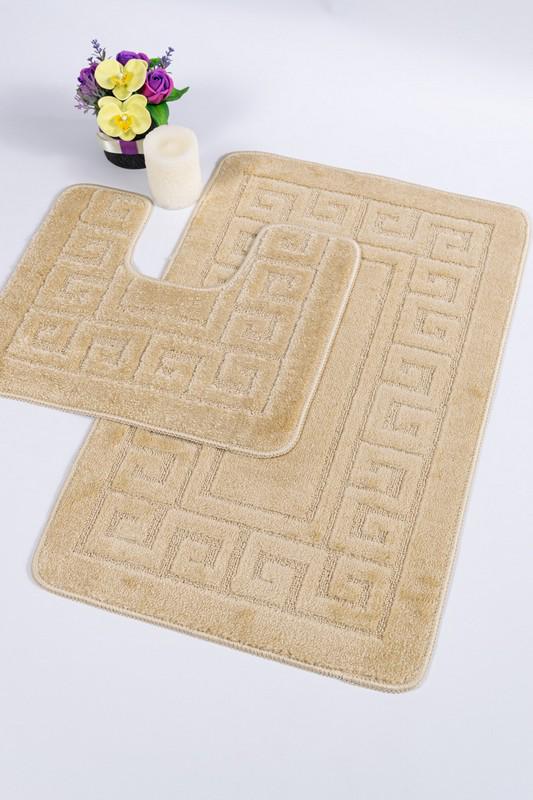 Комплект ковриков в ванную комнату Confetti Ethnic 50х80/50х40 см Бежевый (10553967)