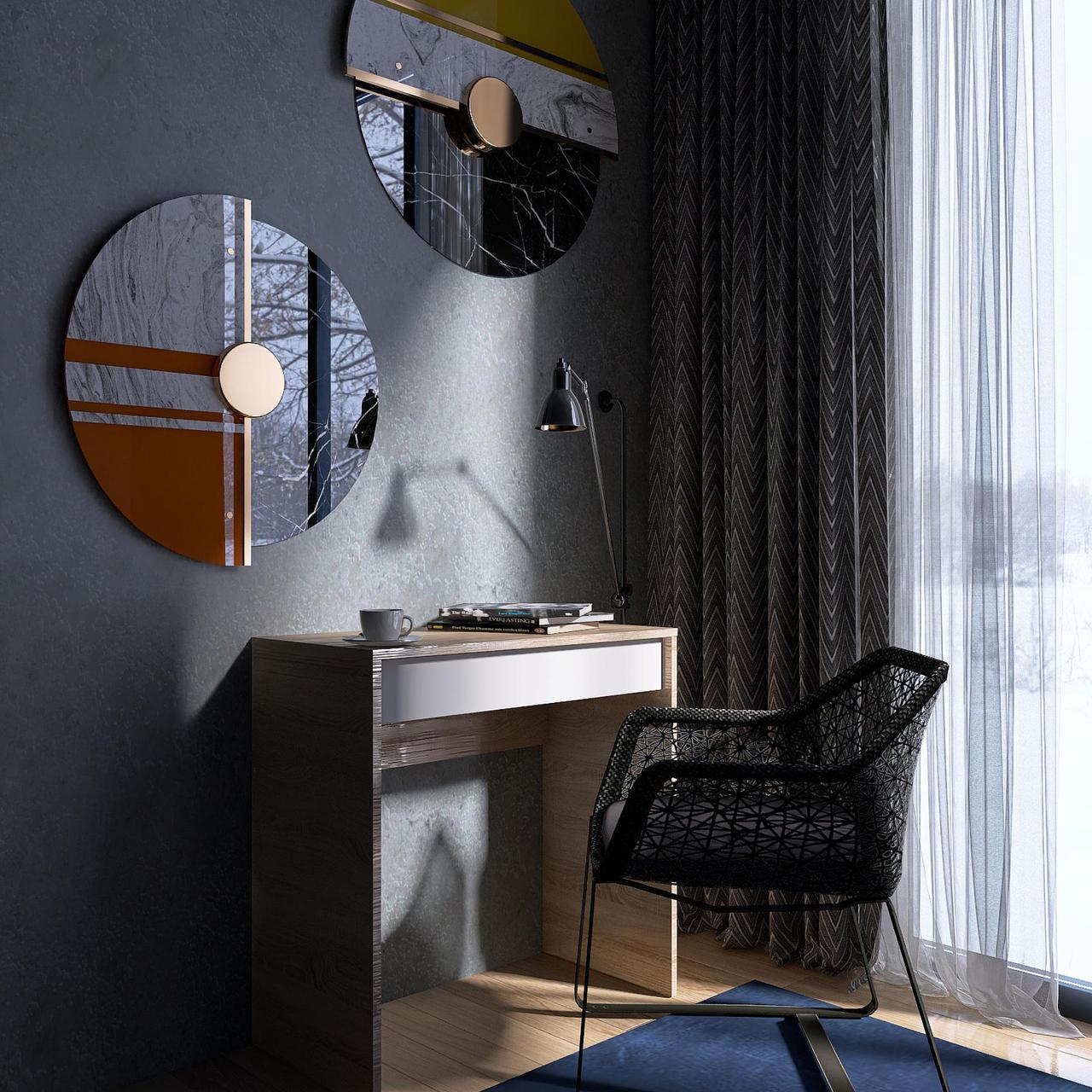 Стіл для ноутбука Еверест Сіті-750 Дуб сонома/Білий (е-20725.01)