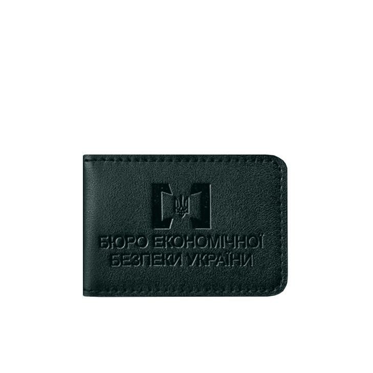 Обложка кожаная для удостоверения Бюро экономической безопасности Украины Зеленый (A-028903)