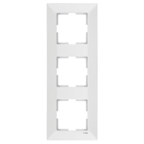 Рамка трехместная вертикальная Viko Meridian Белый (00000012475)