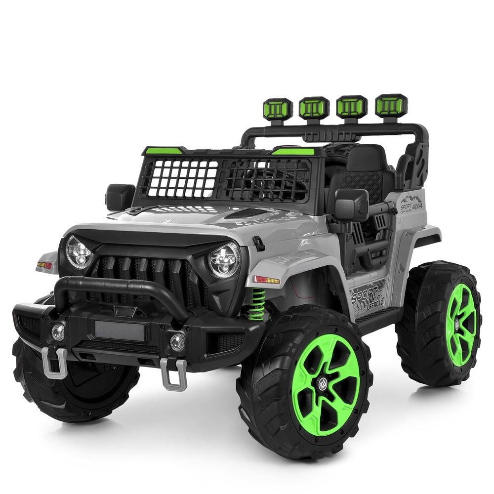 Детский двухместный электромобиль джип Bambi M 6380EBLR-11 24V Серый (1876992710)