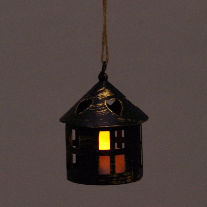 Фонарик металлический подвесной со свечой LED WDT1543S-3 LED (45571) - фото 2 Фонарик металлический подвесной со свечой LED WDT1543S-3 LED (45571) - фото 2