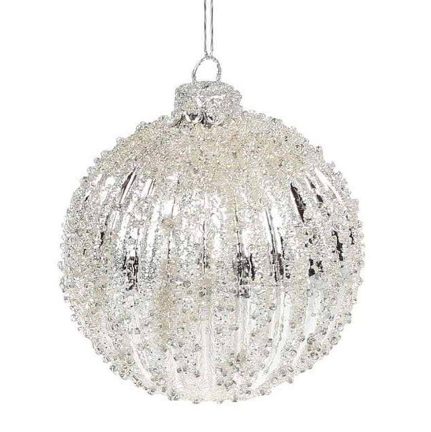 Набор шариков стеклянных 10 см 4 шт. (12925)