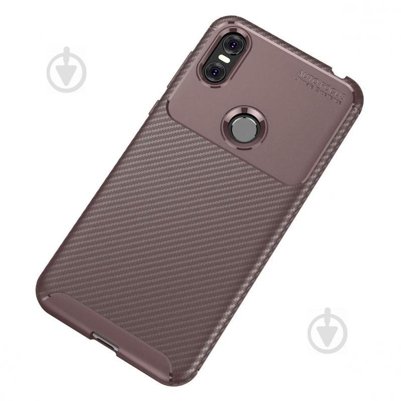 Чохол Carbon Case Motorola P30 Play Коричневий (hub_ESjl18056) - фото 2