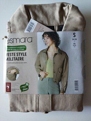 Куртка жіноча джинсова Esmara в стилі мілітарі XS Бежевий - фото 7