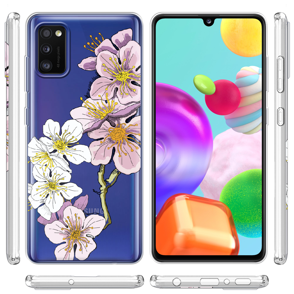 Чехол Boxface Samsung A415 Galaxy A41 Cherry Blossom Прозрачный силикон (39755-cc4-39755) - фото 3