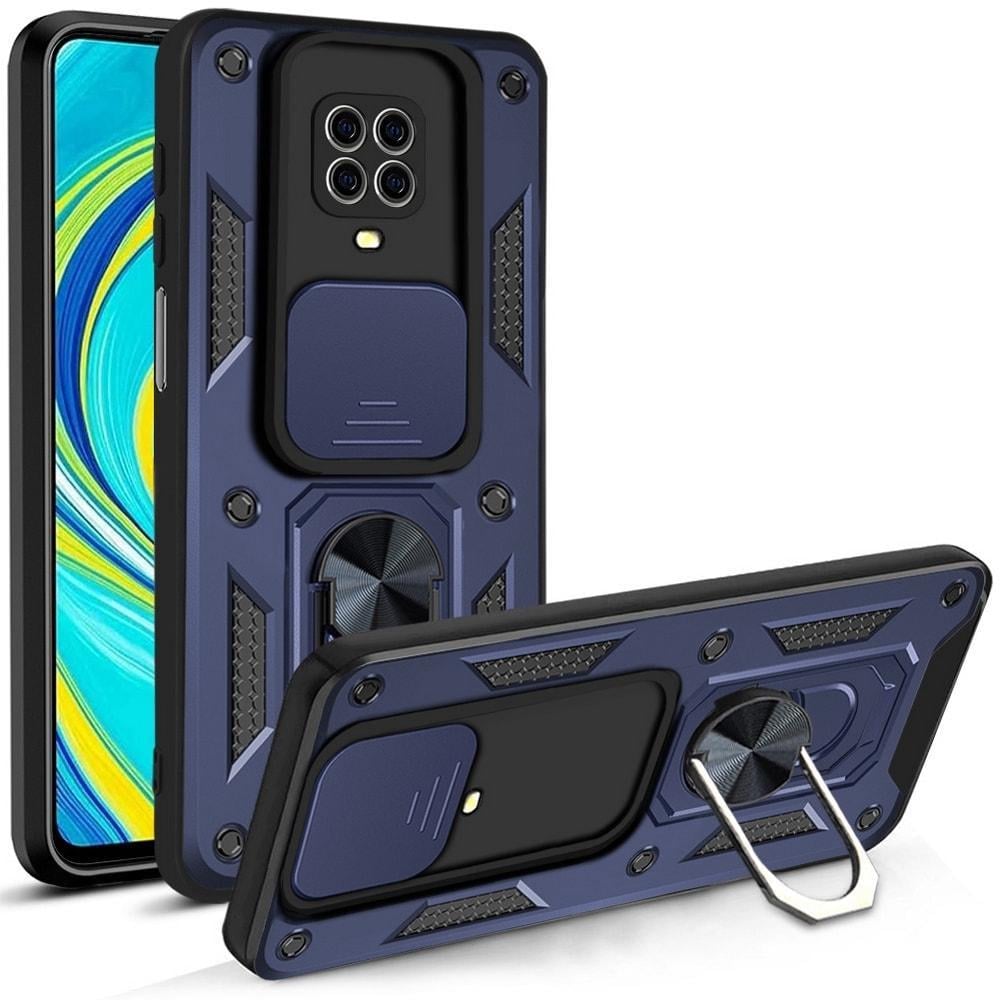 Чехол с защитой камеры 3DGuard Xiaomi Redmi Note 9 Pro Blue (32507-28)