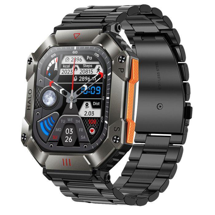 Смарт-часы мужские Smart Racer K+ Steel с компасом со стальным корпусом 45х14 мм Черный (150-96-1714)
