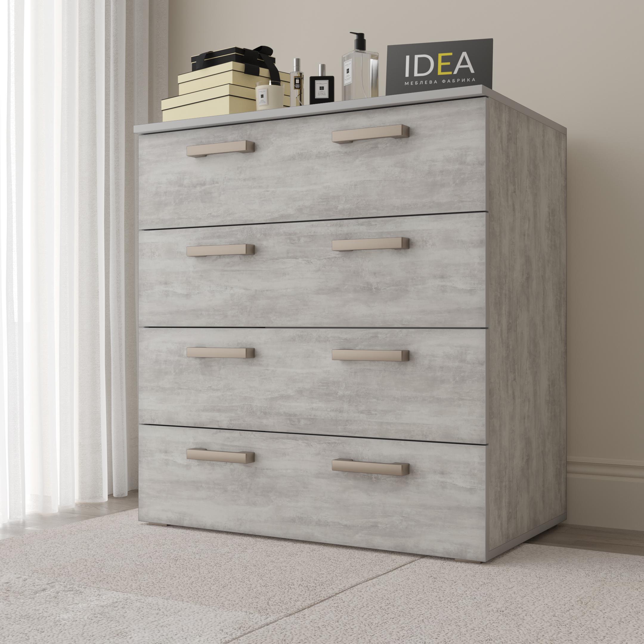 Комод Idea ТКБ-361.2 на 4 шухляди Бетон урбан (26718281) - фото 2 Комод Idea ТКБ-361.2 на 4 шухляди Бетон урбан (26718281) - фото 2
