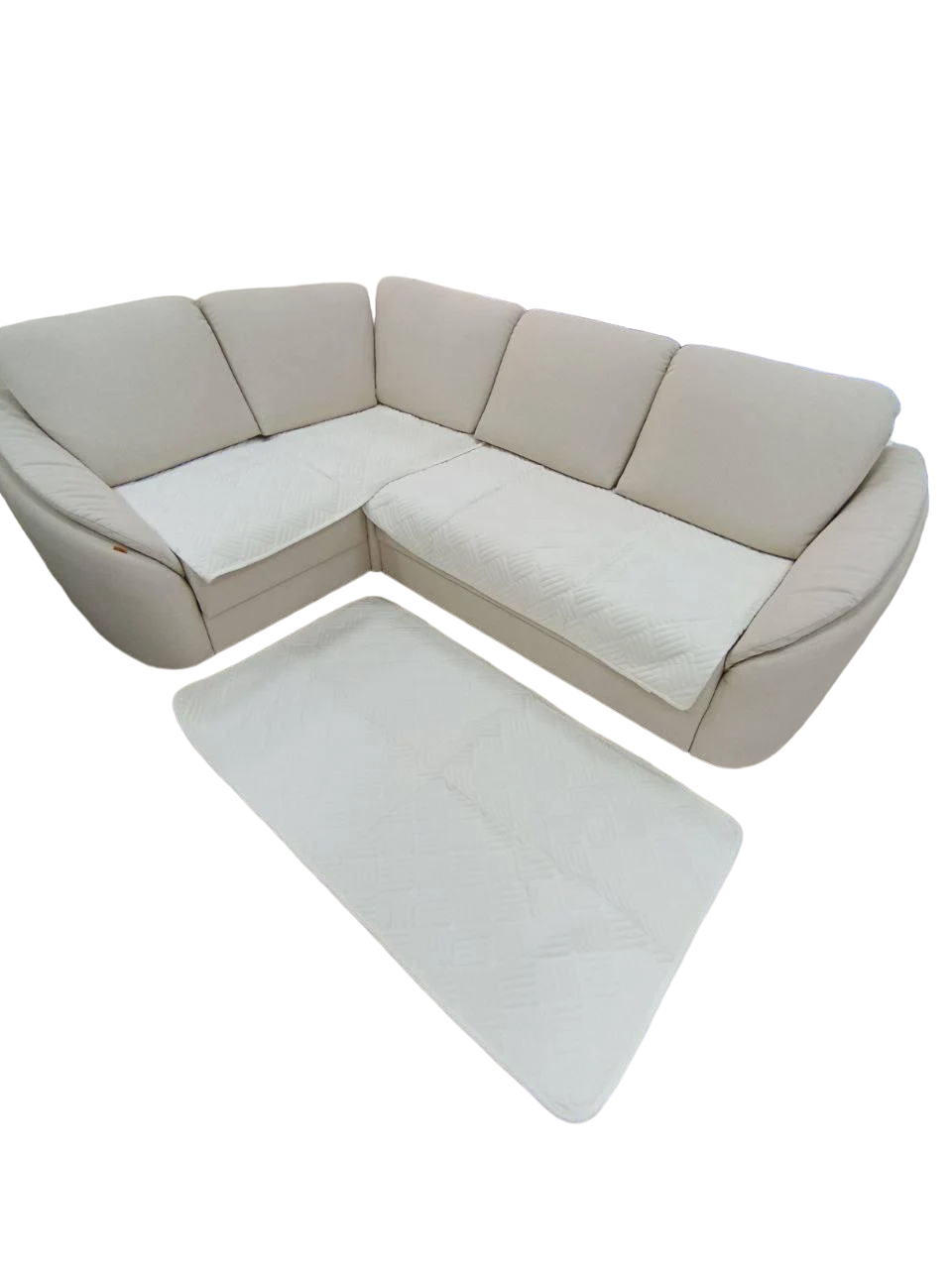 Дивандеки 3в1 з пледом Шарпей велюровый евро Белый (top001-3) Дивандеки 3в1 з пледом Шарпей велюровый евро Белый (top001-3)