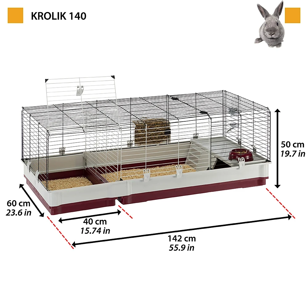 Клетка для кроликов и грызунов Ferplast Krolik 140 142х60х50 см (57072470) - фото 2