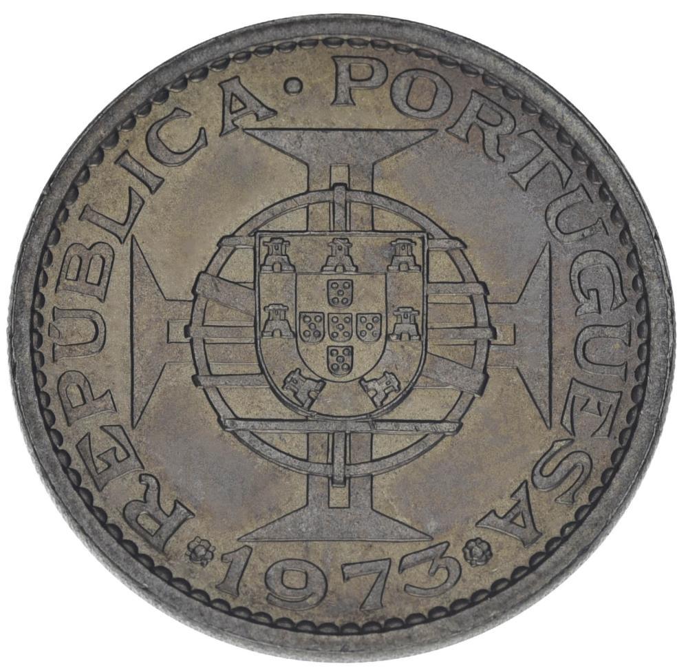Коллекционная монета Португальская Гвинея 5 эскудо 1973 AU-UNC (М21389)
