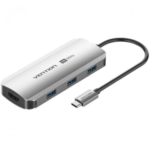 Док-станція Vention USB3,1 Type-C-HDMI 60Hz/USB 3,0x3/PD 100W 5-in-1 (TQDHB) Док-станція Vention USB3,1 Type-C-HDMI 60Hz/USB 3,0x3/PD 100W 5-in-1 (TQDHB)