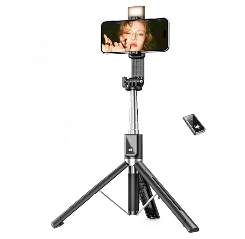 Селфі-монопод ANXRE для iPhone/Android/GoPro 50" з підсвіткою та Bluetooth пультом (35276072)
