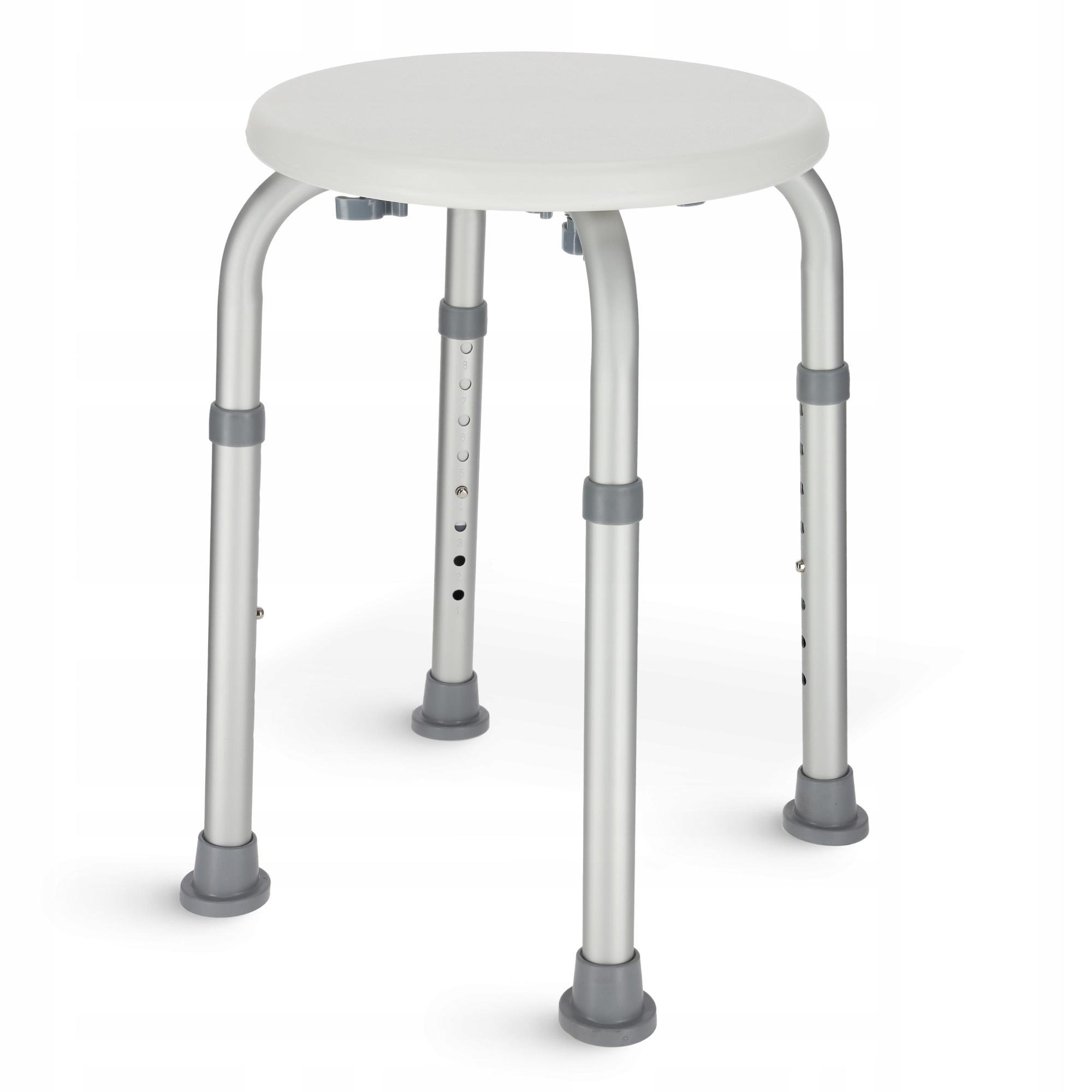 Стілець-табурет 4fizjo для ванної та душу регульований White/Grey (P-5905973403382)