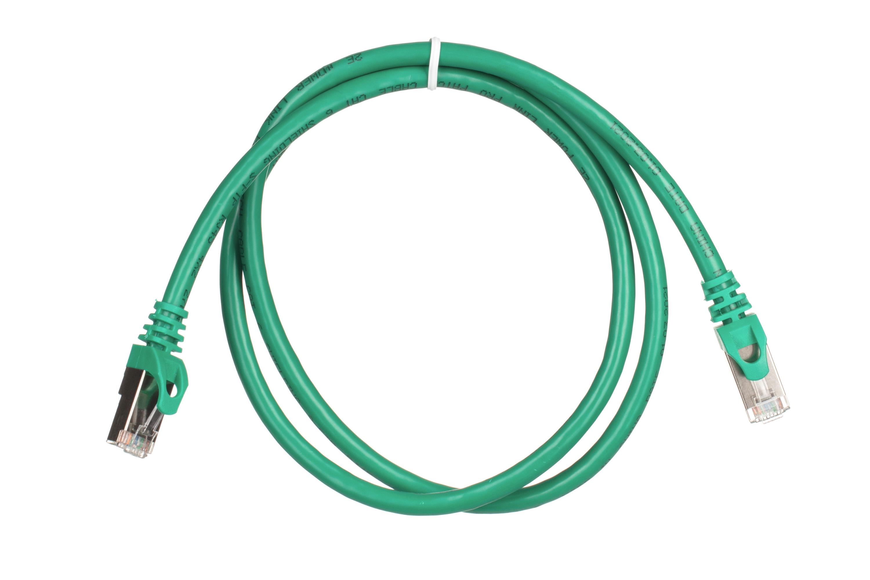 Патч-корд 2E Cat 6 27AWG 1 м с двойным экранированием S-FTP Зеленый (2E-PC6SFTPCOP-100GRN)