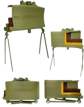 Макет протипіхотної осколкової міни МОН-50 в розрізі