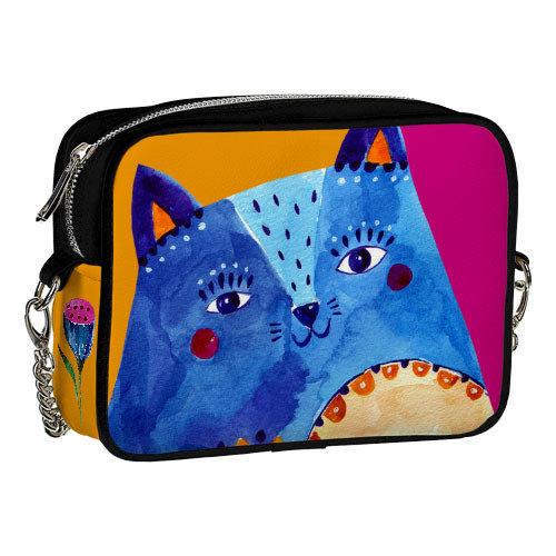 Сумка на цепочке Presentville Cherie Кот Синий (CHE2 17S018 BL BL)