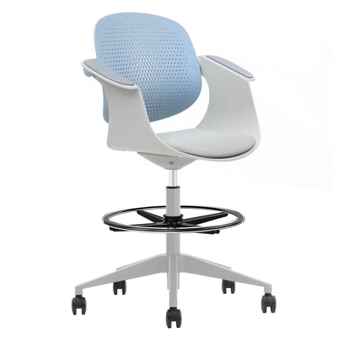 Крісло офісне ARLEN Intarsio Світло-бірюзовий/Сірий (ARLENGRF)