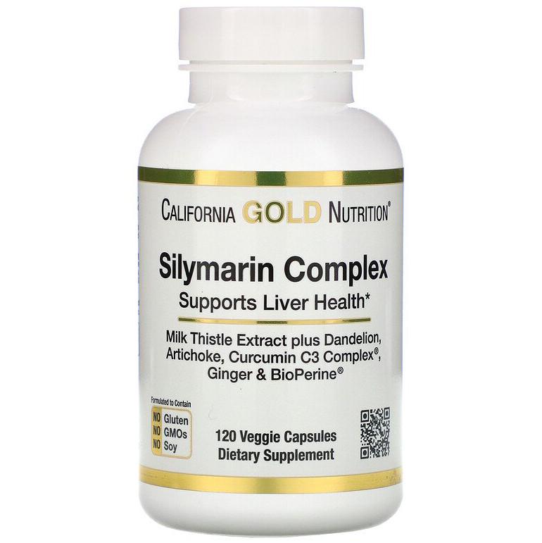 Силимарин комплекс California GOLD Nutrition Silymarin Complex 300 мг 120 капсул (953937019)